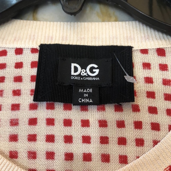 D&G Red and Cream Checkered Cardigan - Picture 4 of 4